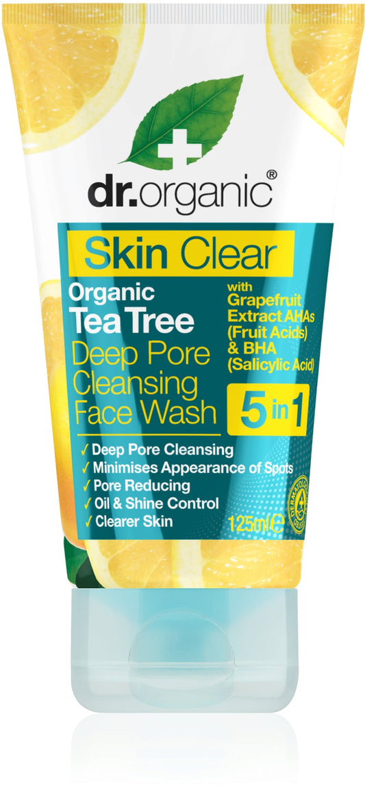 Organic Tea Tree Deep Pore Cleansing Face Wash - 125 ml