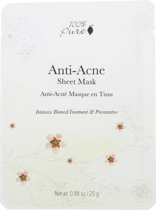 100% Pure Anti Acne Sheet Mask - 1 Stk